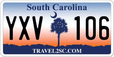 SC license plate YXV106