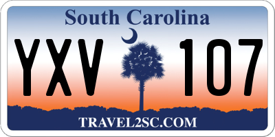SC license plate YXV107
