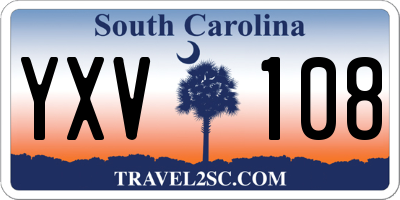 SC license plate YXV108