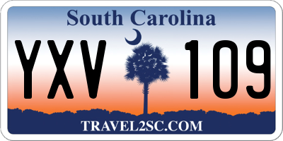 SC license plate YXV109