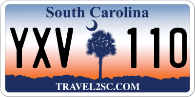 SC license plate YXV110
