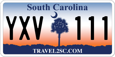 SC license plate YXV111