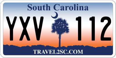 SC license plate YXV112