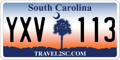 SC license plate YXV113