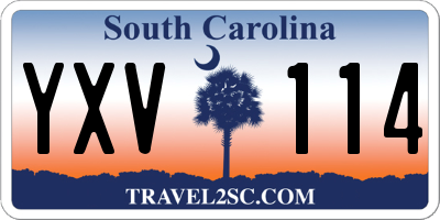 SC license plate YXV114