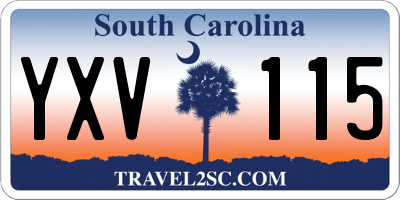 SC license plate YXV115