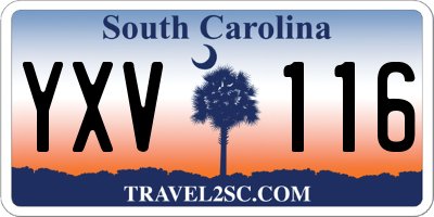 SC license plate YXV116