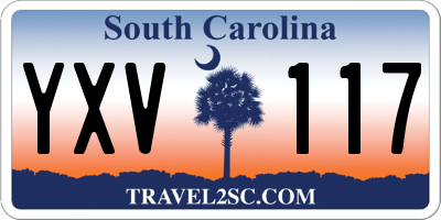 SC license plate YXV117