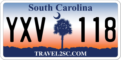 SC license plate YXV118
