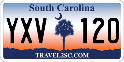 SC license plate YXV120