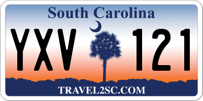 SC license plate YXV121