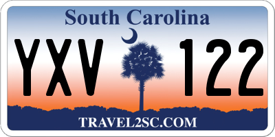 SC license plate YXV122