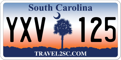 SC license plate YXV125