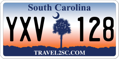 SC license plate YXV128