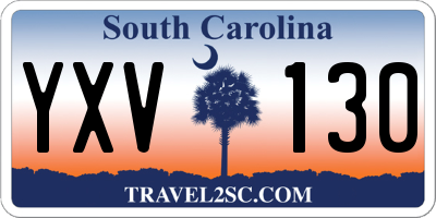SC license plate YXV130