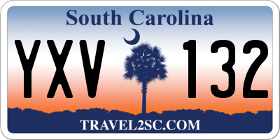 SC license plate YXV132