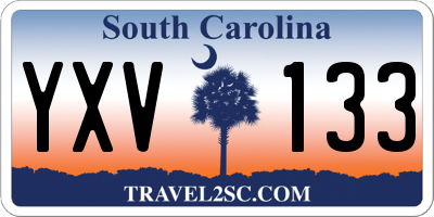 SC license plate YXV133