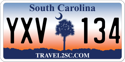 SC license plate YXV134