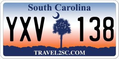 SC license plate YXV138