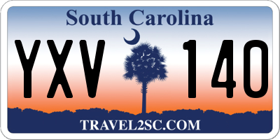 SC license plate YXV140