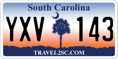 SC license plate YXV143