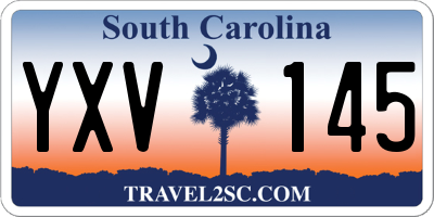 SC license plate YXV145