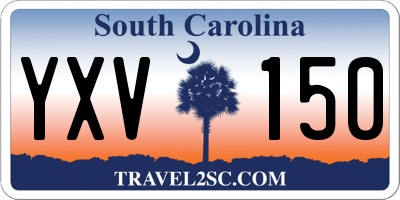 SC license plate YXV150