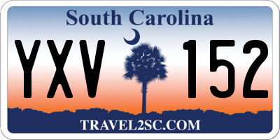 SC license plate YXV152