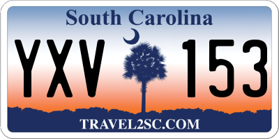 SC license plate YXV153