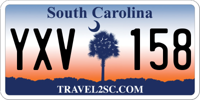 SC license plate YXV158