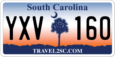 SC license plate YXV160
