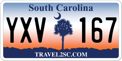 SC license plate YXV167