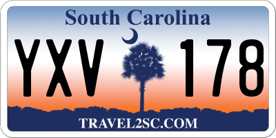 SC license plate YXV178