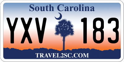 SC license plate YXV183