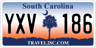 SC license plate YXV186