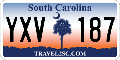 SC license plate YXV187