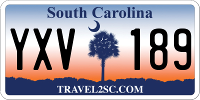 SC license plate YXV189