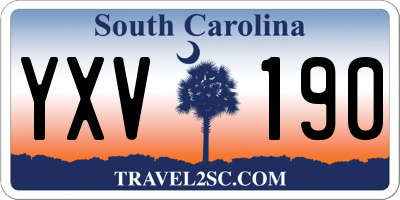 SC license plate YXV190