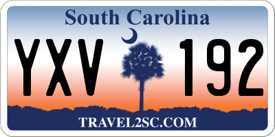 SC license plate YXV192