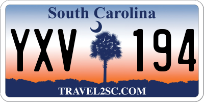 SC license plate YXV194