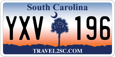 SC license plate YXV196