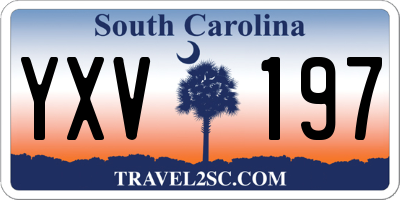 SC license plate YXV197