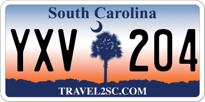 SC license plate YXV204