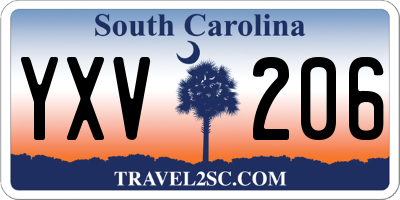 SC license plate YXV206