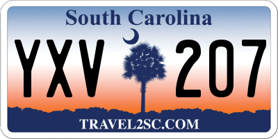 SC license plate YXV207