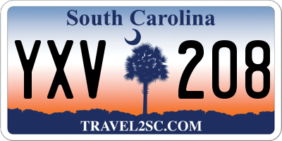 SC license plate YXV208
