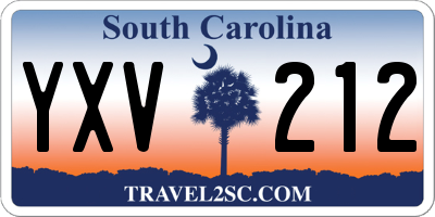 SC license plate YXV212