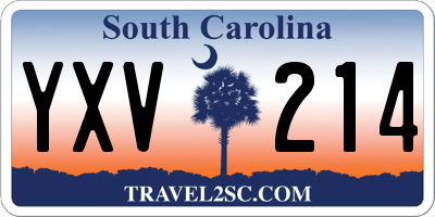 SC license plate YXV214