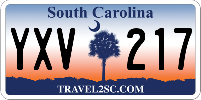 SC license plate YXV217