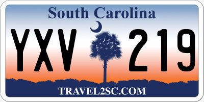 SC license plate YXV219